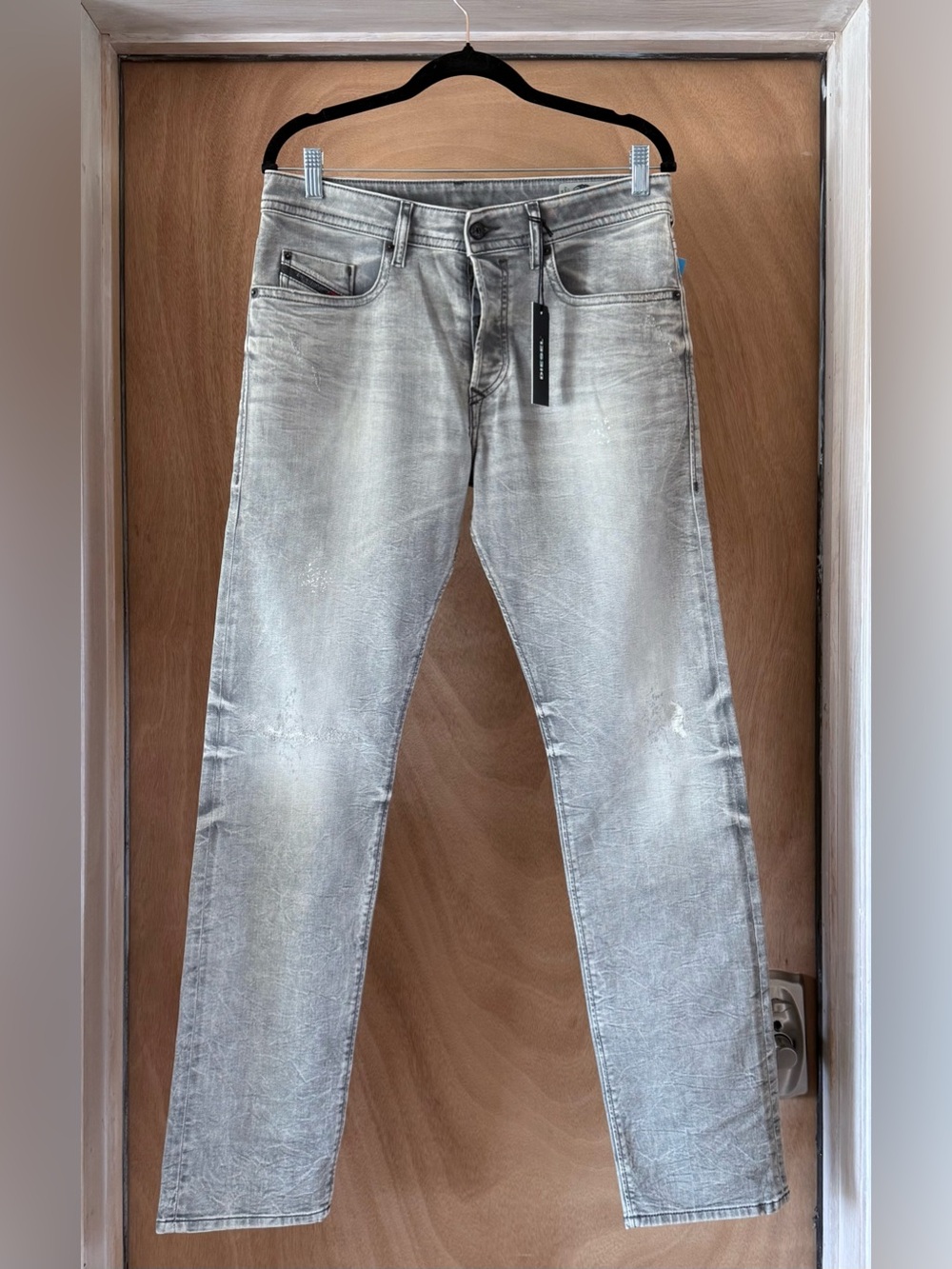 Diesel Buster Slim Tapered Jeans R99J6 Grey Stretch Men's W33 L32 NWT